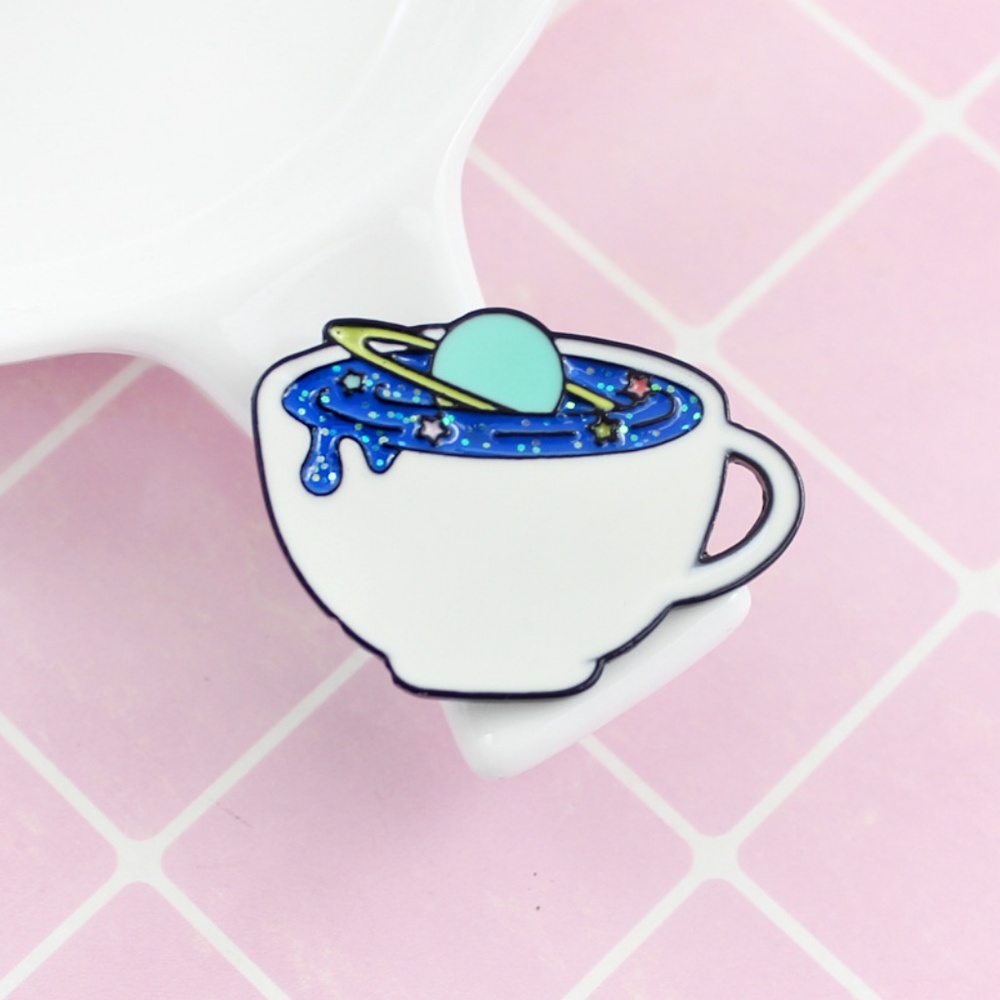 NEW Galaxy in the Cup Enamel Pin Brooch - Picture 4 of 7